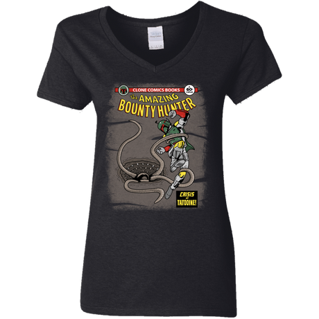 T-Shirts Black / S The Amazing Bounty Hunter Women's V-Neck T-Shirt