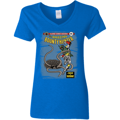 T-Shirts Royal / S The Amazing Bounty Hunter Women's V-Neck T-Shirt