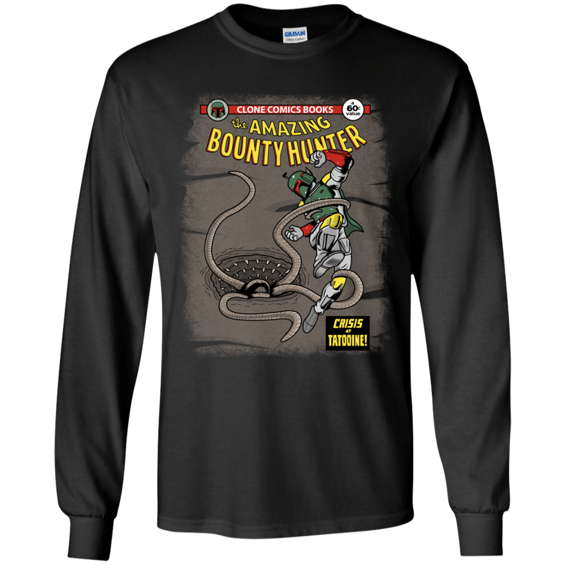 T-Shirts Black / YS The Amazing Bounty Hunter Youth Long Sleeve T-Shirt