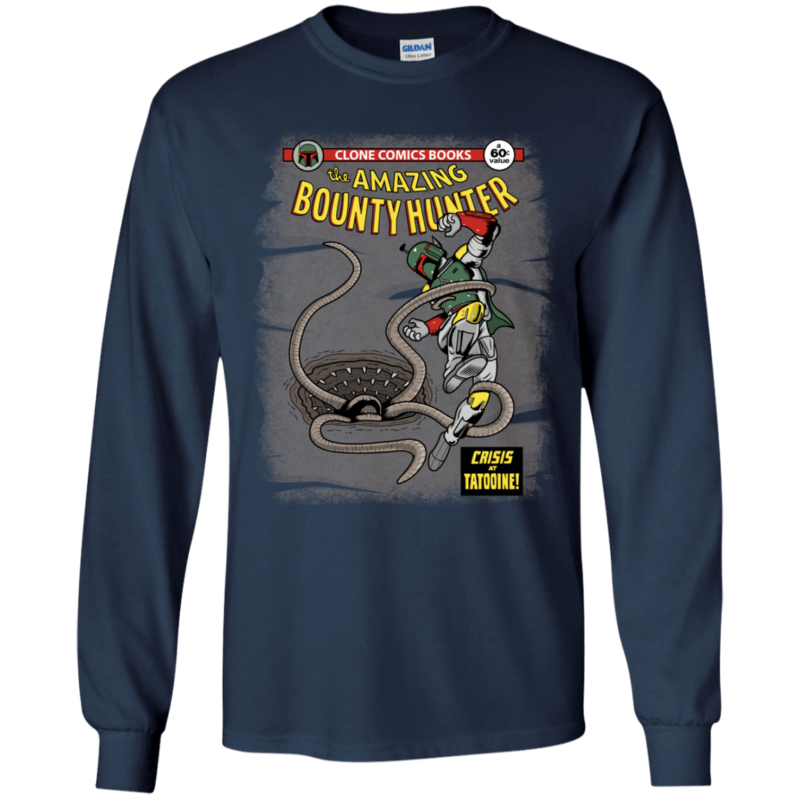 T-Shirts Navy / YS The Amazing Bounty Hunter Youth Long Sleeve T-Shirt