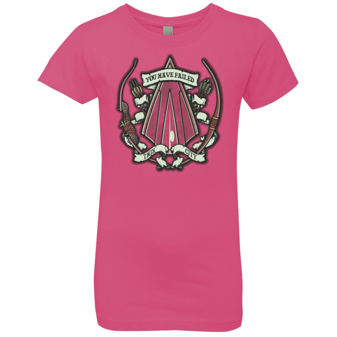 T-Shirts Hot Pink / YXS The Arrow Crest Girls Premium T-Shirt