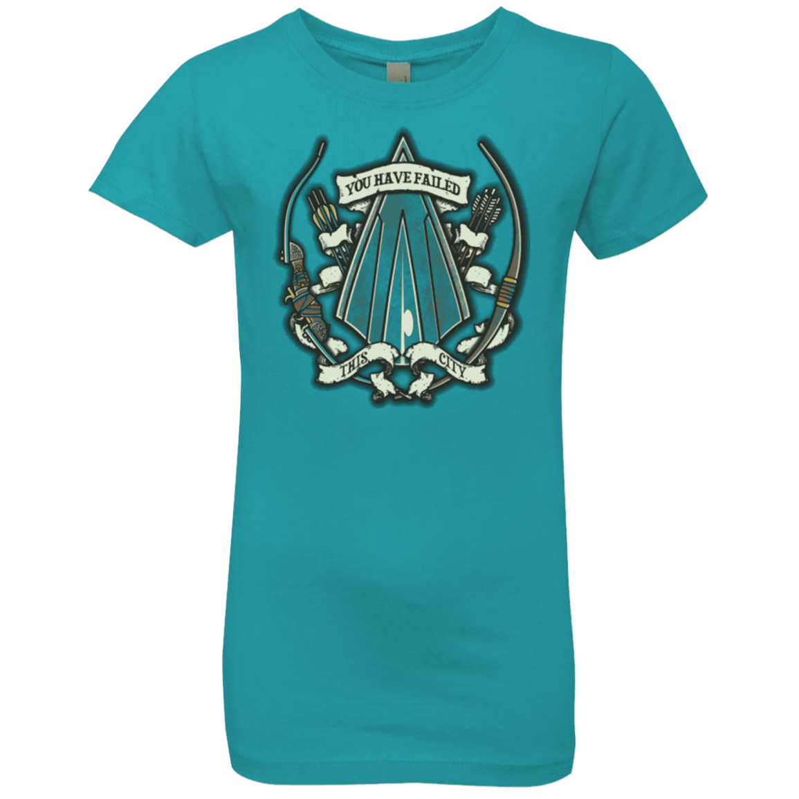 T-Shirts Tahiti Blue / YXS The Arrow Crest Girls Premium T-Shirt