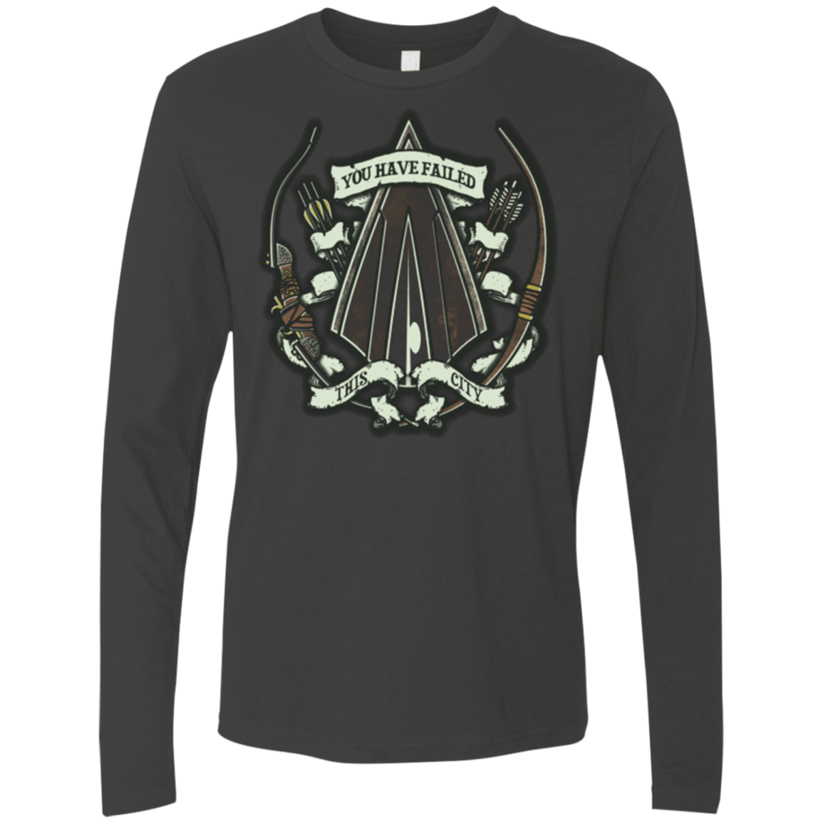 T-Shirts Heavy Metal / Small The Arrow Crest Men's Premium Long Sleeve