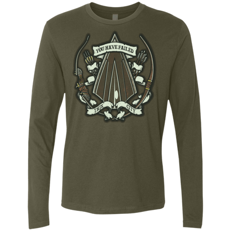 T-Shirts Military Green / Small The Arrow Crest Men's Premium Long Sleeve