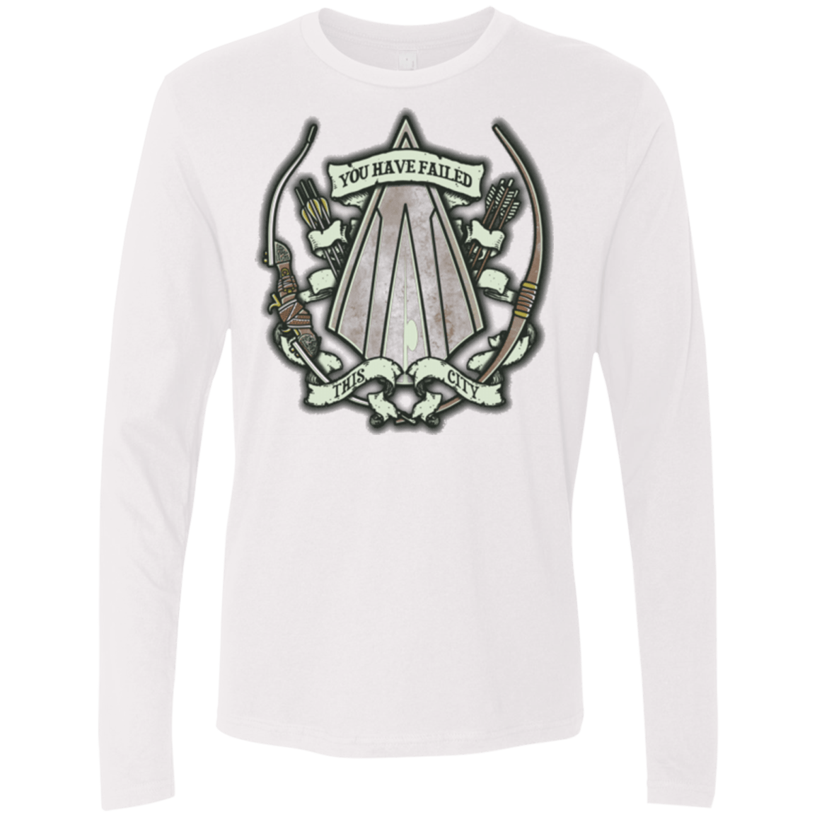 T-Shirts White / Small The Arrow Crest Men's Premium Long Sleeve