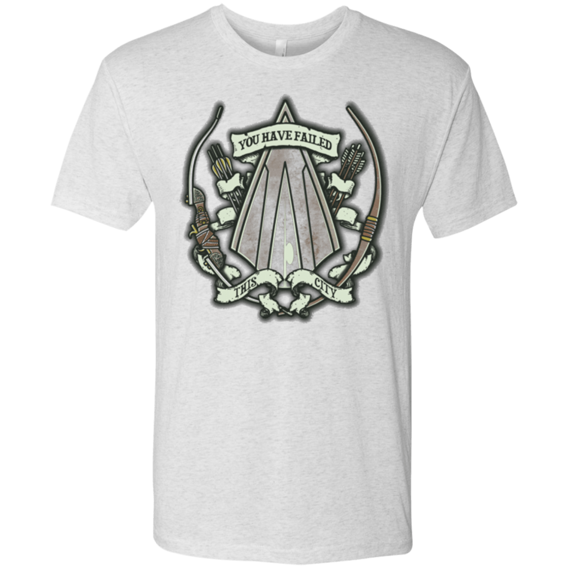 T-Shirts Heather White / Small The Arrow Crest Men's Triblend T-Shirt