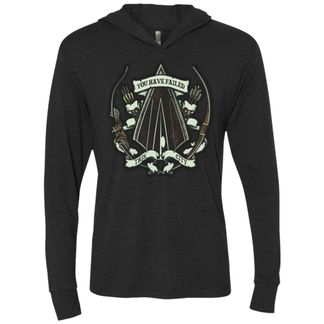 T-Shirts Vintage Black / X-Small The Arrow Crest Triblend Long Sleeve Hoodie Tee