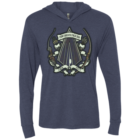 T-Shirts Vintage Navy / X-Small The Arrow Crest Triblend Long Sleeve Hoodie Tee