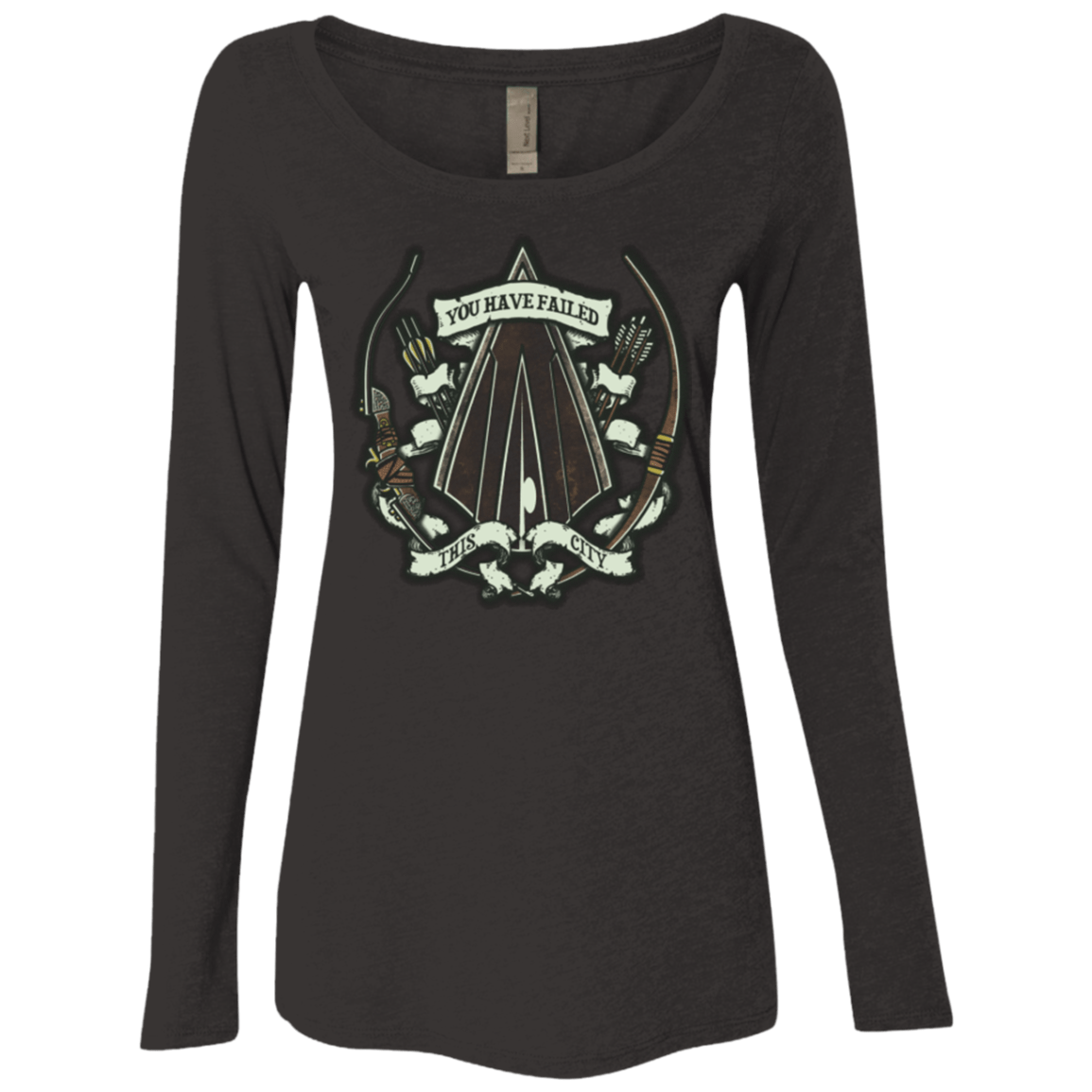 T-Shirts Vintage Black / Small The Arrow Crest Women's Triblend Long Sleeve Shirt