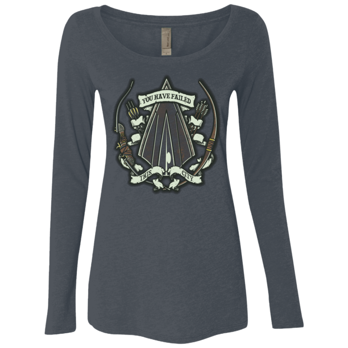 T-Shirts Vintage Navy / Small The Arrow Crest Women's Triblend Long Sleeve Shirt