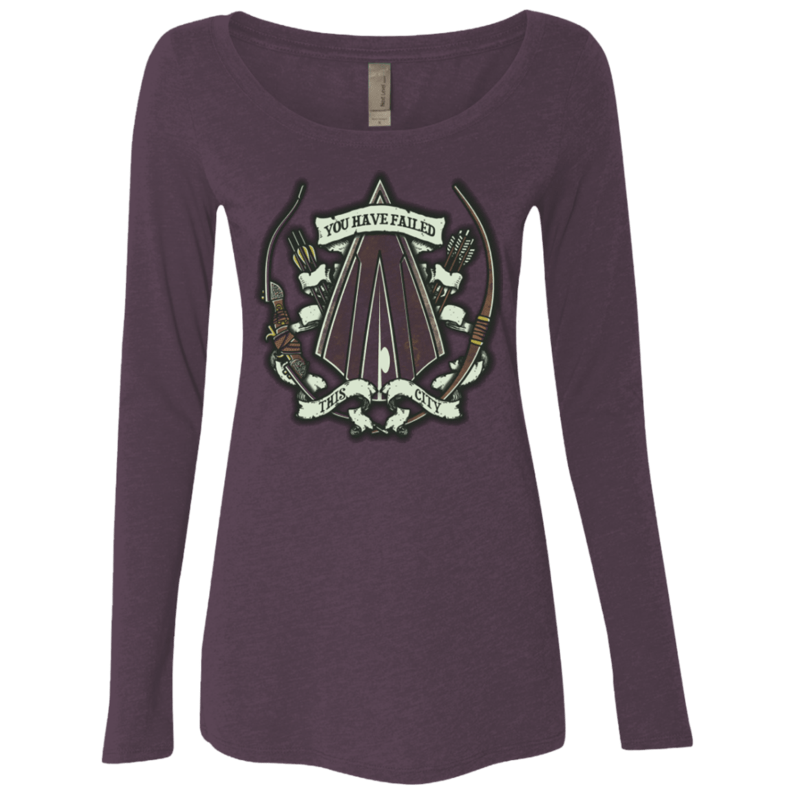 T-Shirts Vintage Purple / Small The Arrow Crest Women's Triblend Long Sleeve Shirt