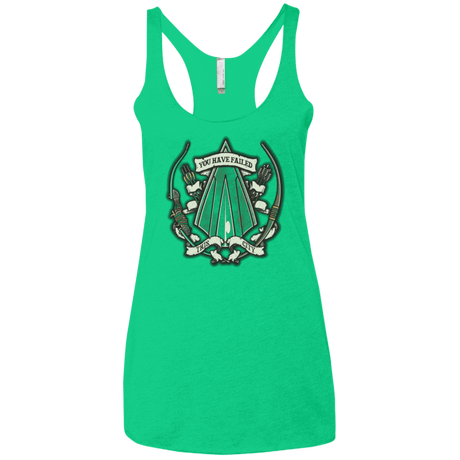 T-Shirts Envy / X-Small The Arrow Crest Women's Triblend Racerback Tank