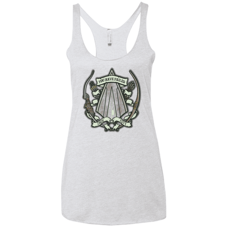 T-Shirts Heather White / X-Small The Arrow Crest Women's Triblend Racerback Tank