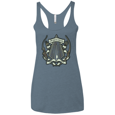 T-Shirts Indigo / X-Small The Arrow Crest Women's Triblend Racerback Tank