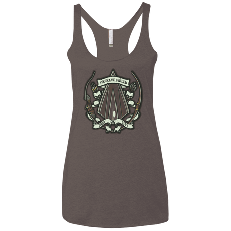 T-Shirts Macchiato / X-Small The Arrow Crest Women's Triblend Racerback Tank