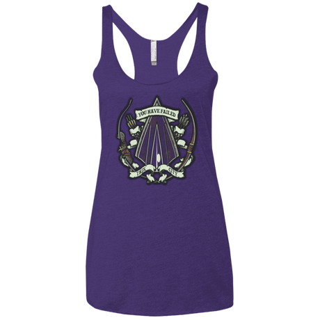 T-Shirts Purple / X-Small The Arrow Crest Women's Triblend Racerback Tank