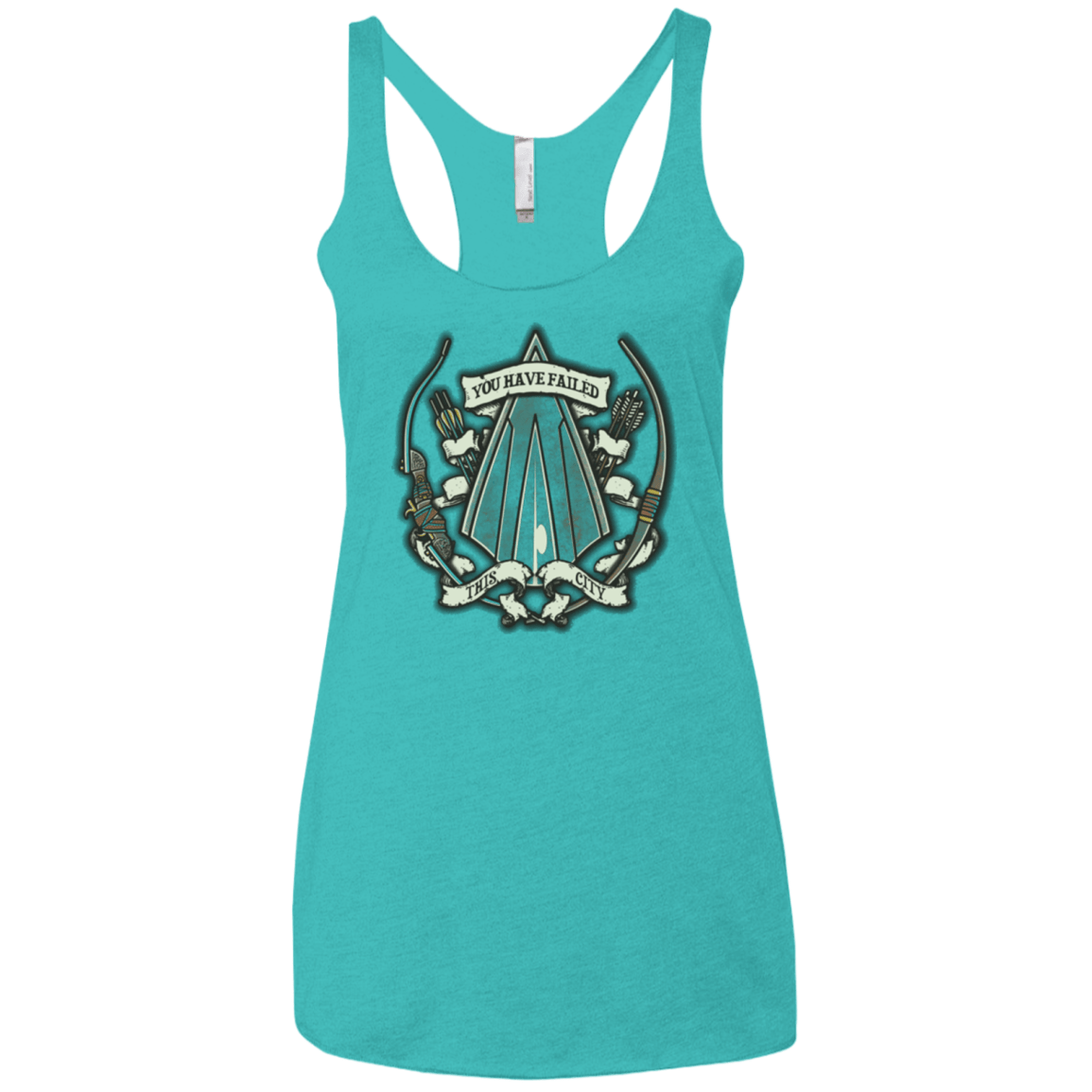 T-Shirts Tahiti Blue / X-Small The Arrow Crest Women's Triblend Racerback Tank