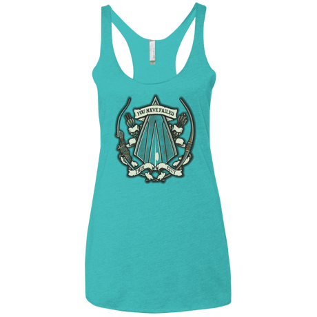 T-Shirts Tahiti Blue / X-Small The Arrow Crest Women's Triblend Racerback Tank