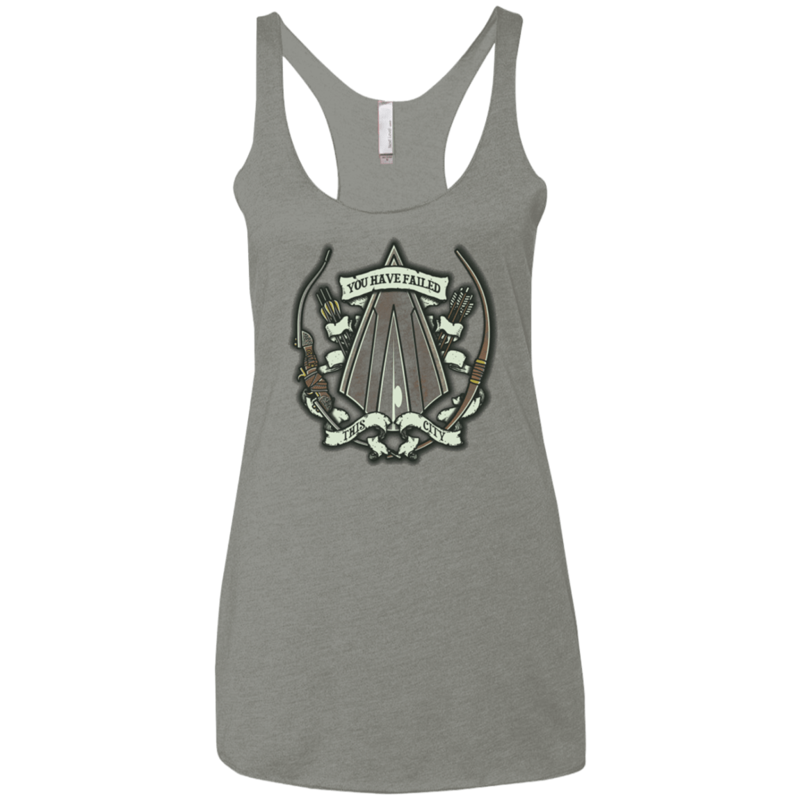 T-Shirts Venetian Grey / X-Small The Arrow Crest Women's Triblend Racerback Tank