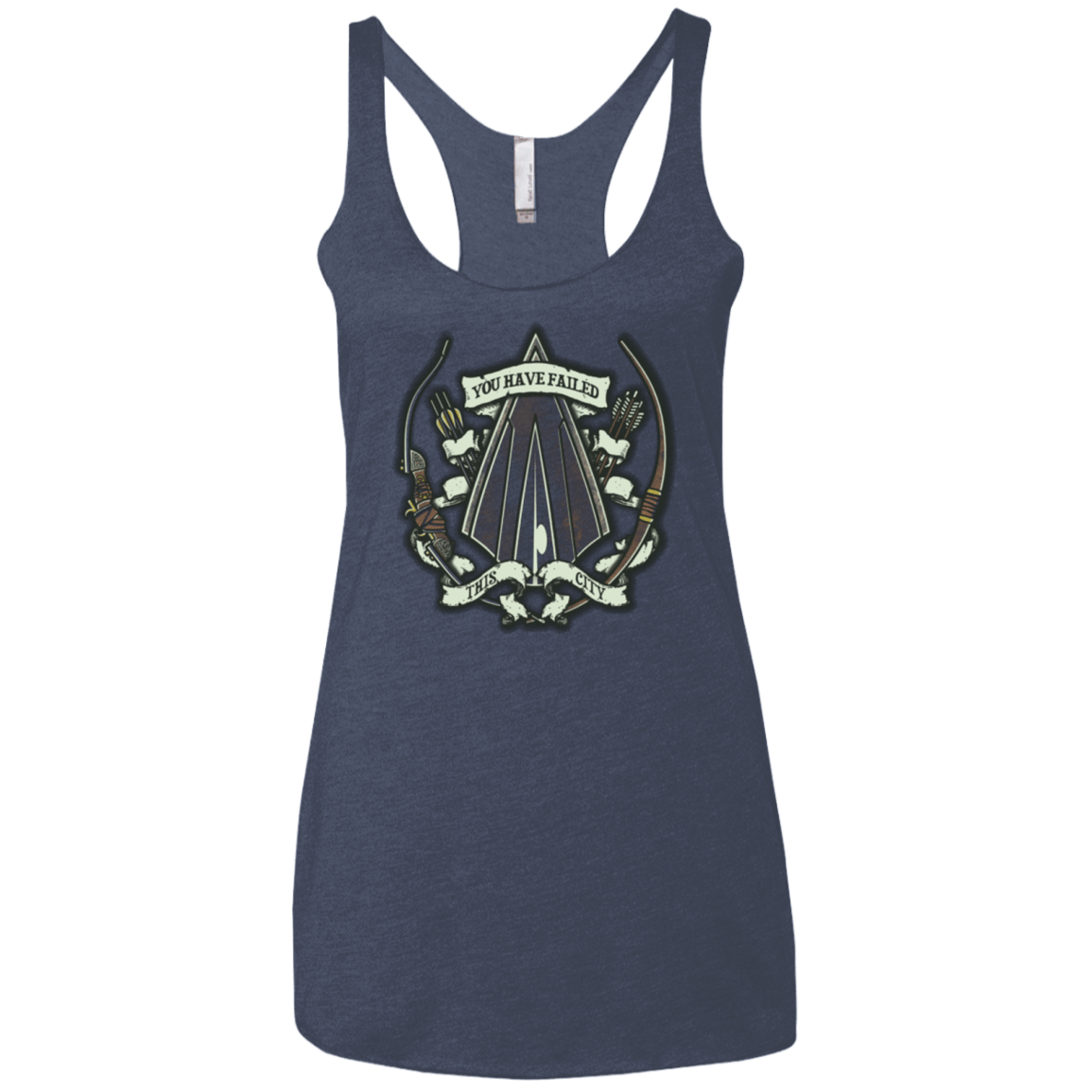 T-Shirts Vintage Navy / X-Small The Arrow Crest Women's Triblend Racerback Tank