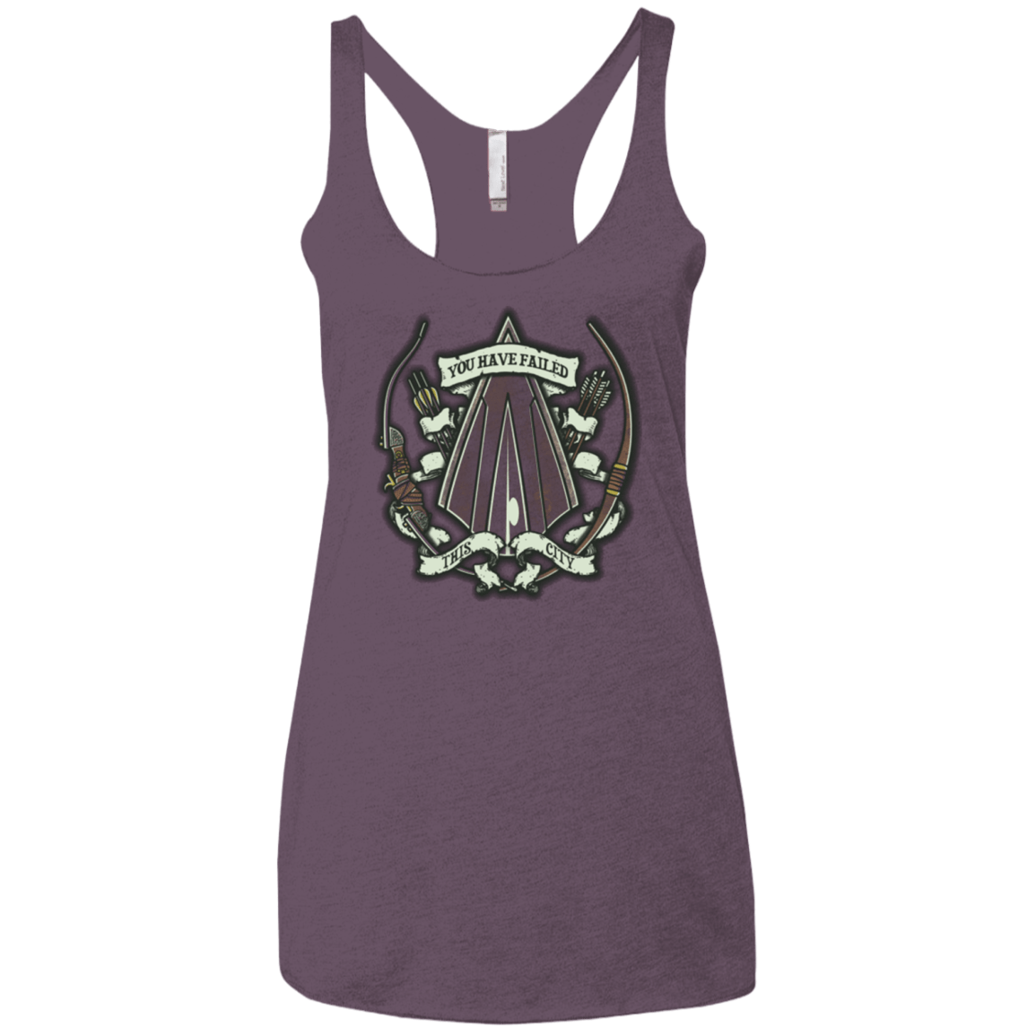 T-Shirts Vintage Purple / X-Small The Arrow Crest Women's Triblend Racerback Tank