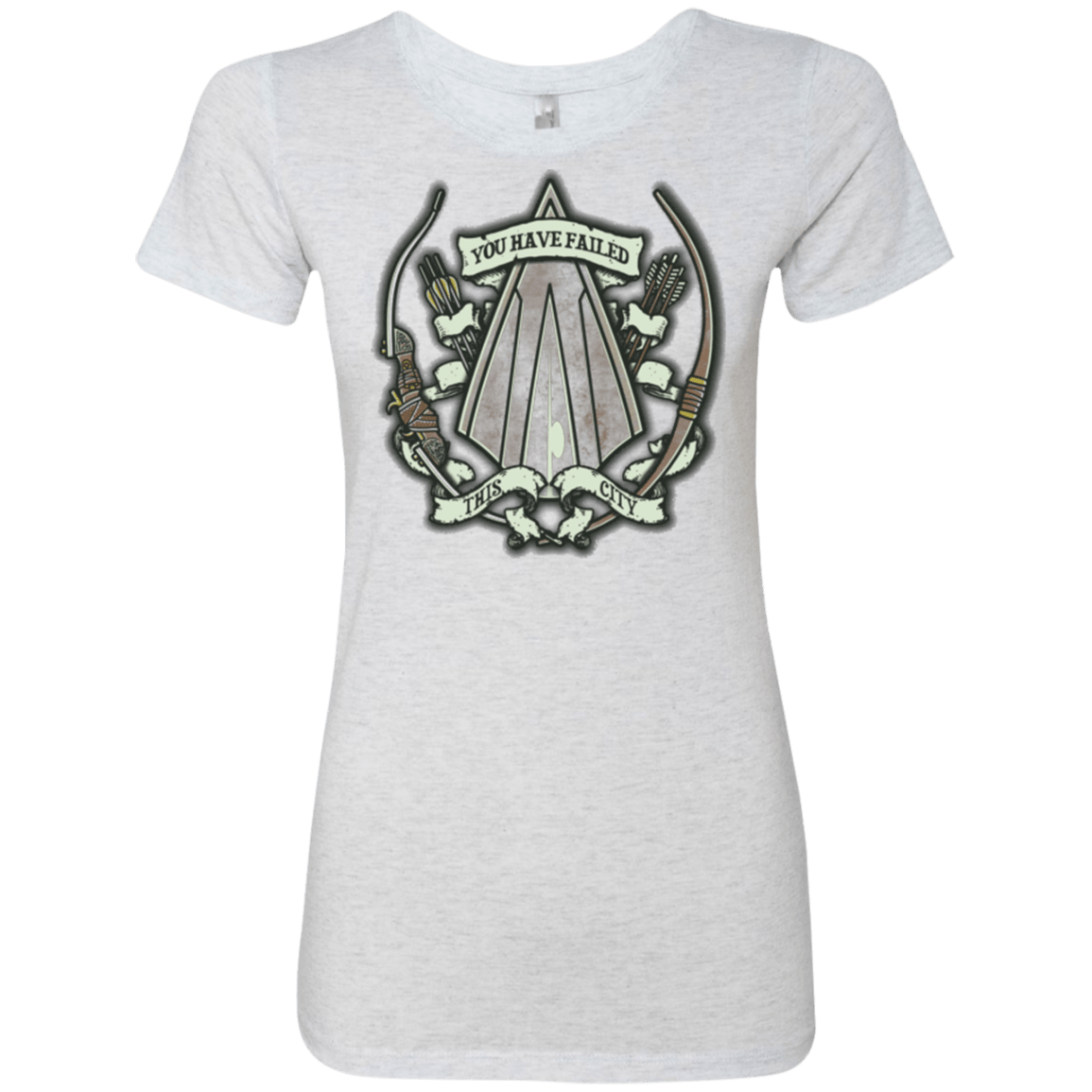 T-Shirts Heather White / Small The Arrow Crest Women's Triblend T-Shirt