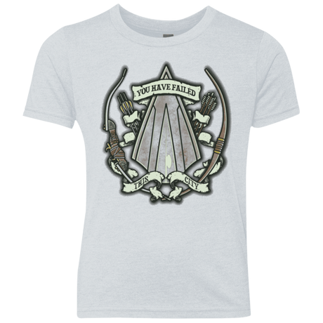 T-Shirts Heather White / YXS The Arrow Crest Youth Triblend T-Shirt