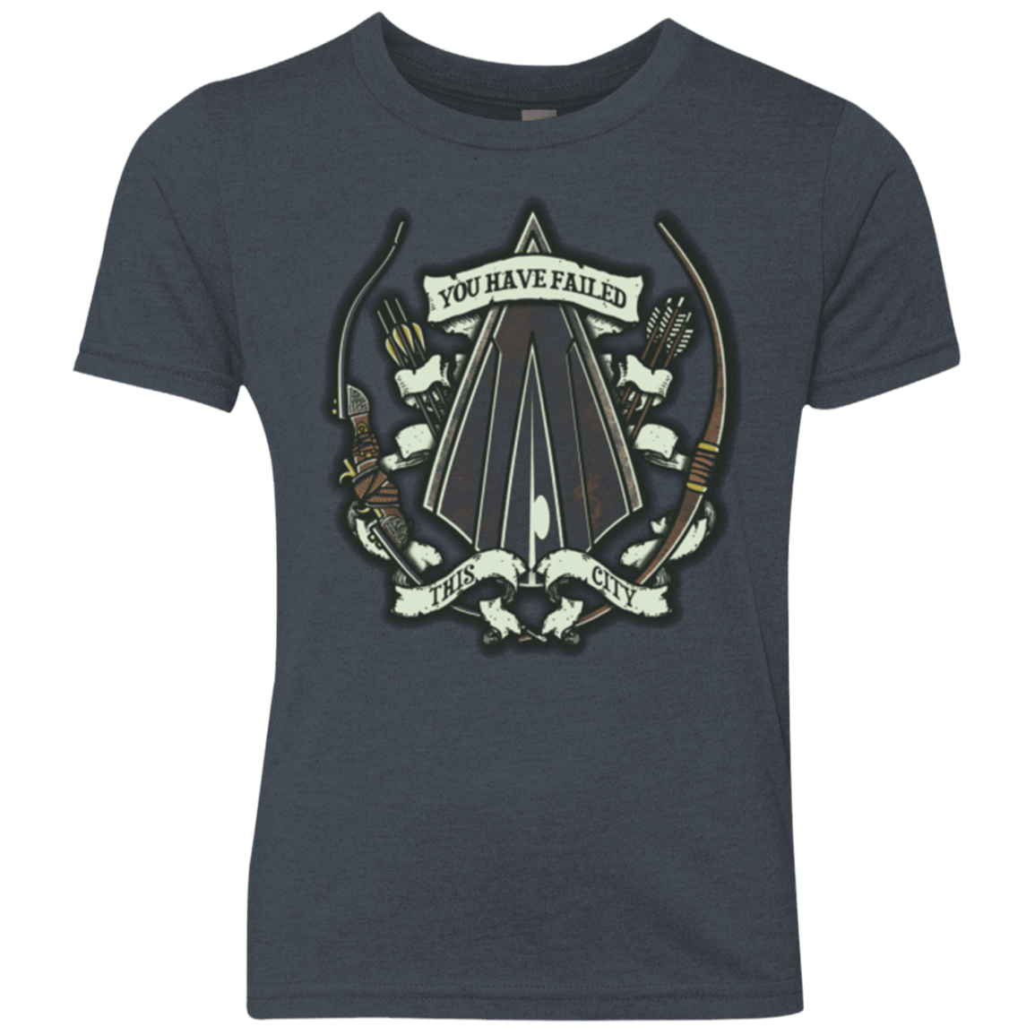 T-Shirts Vintage Navy / YXS The Arrow Crest Youth Triblend T-Shirt