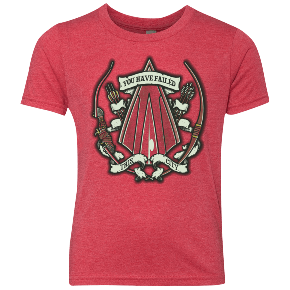 T-Shirts Vintage Red / YXS The Arrow Crest Youth Triblend T-Shirt