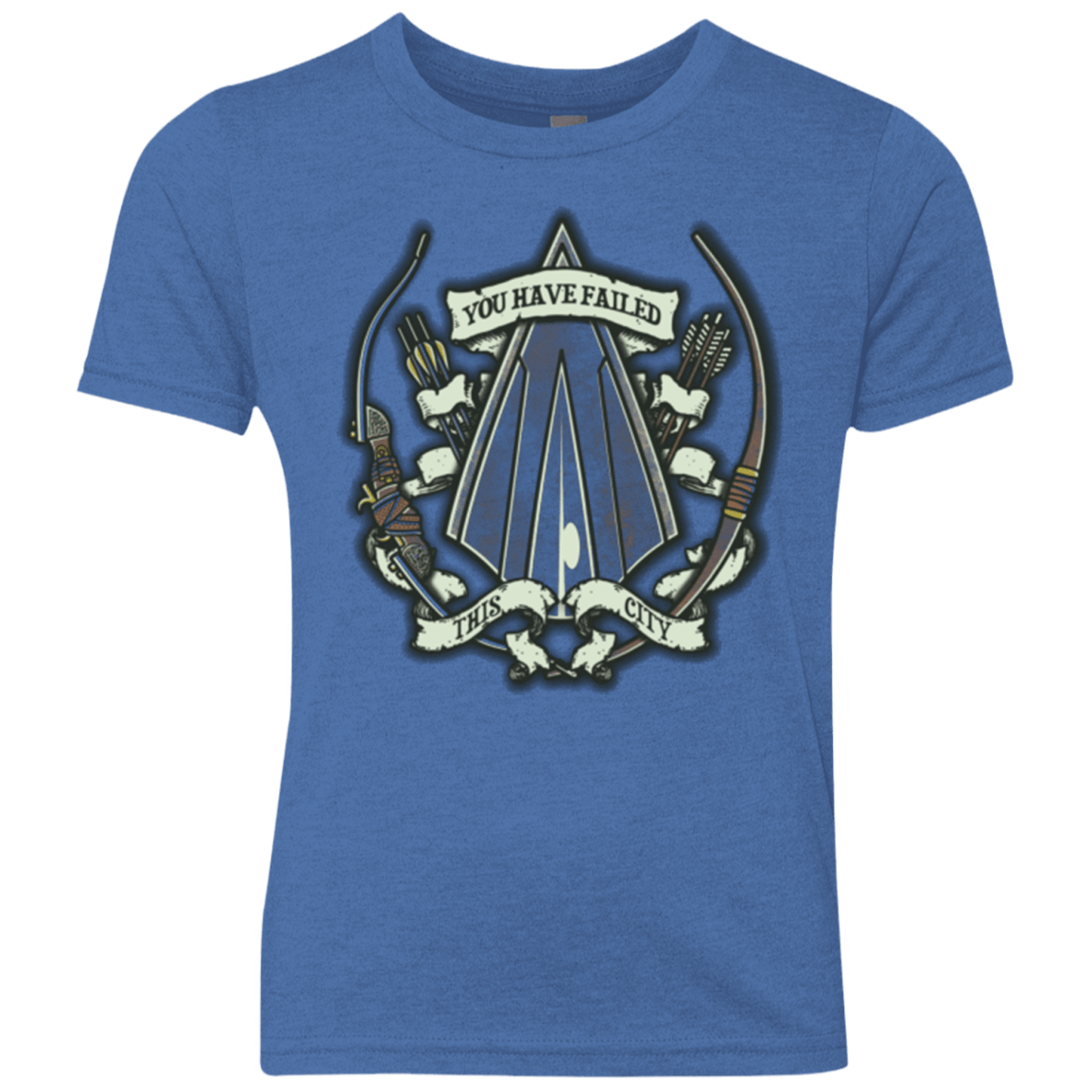 T-Shirts Vintage Royal / YXS The Arrow Crest Youth Triblend T-Shirt