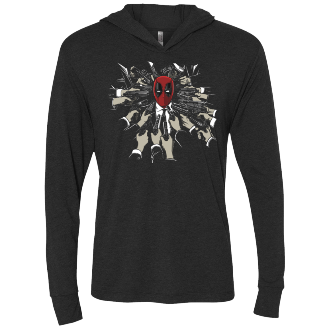 T-Shirts Vintage Black / X-Small The Babayaga Triblend Long Sleeve Hoodie Tee