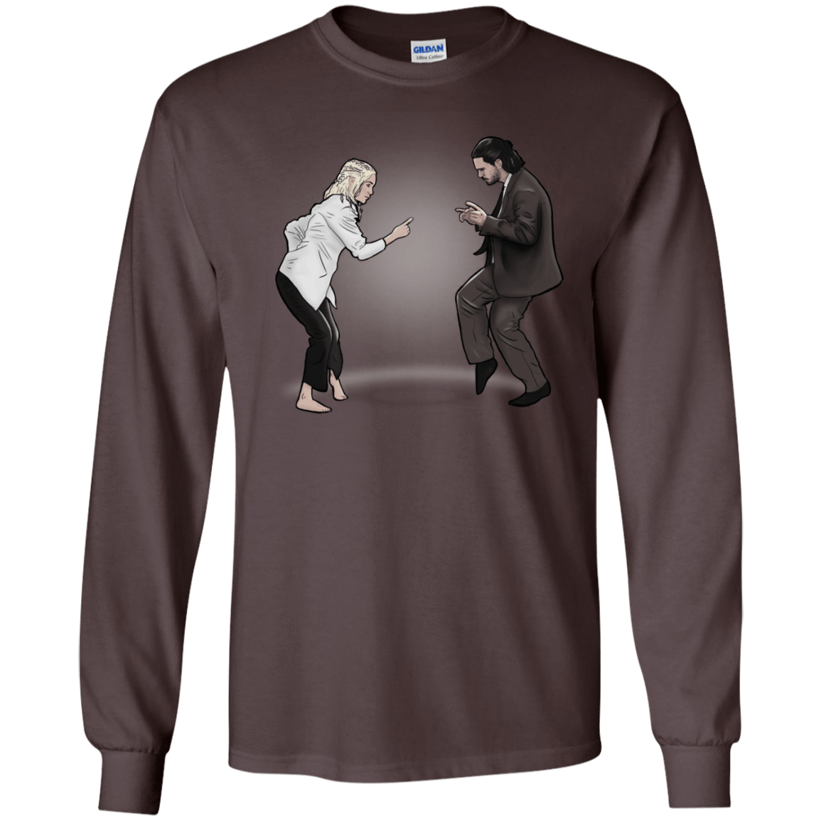 T-Shirts Dark Chocolate / S The Ballad of Jon and Dany Men's Long Sleeve T-Shirt