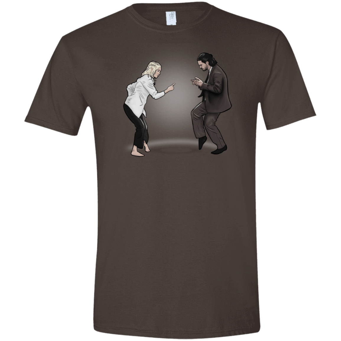 T-Shirts Dark Chocolate / S The Ballad of Jon and Dany Men's Semi-Fitted Softstyle