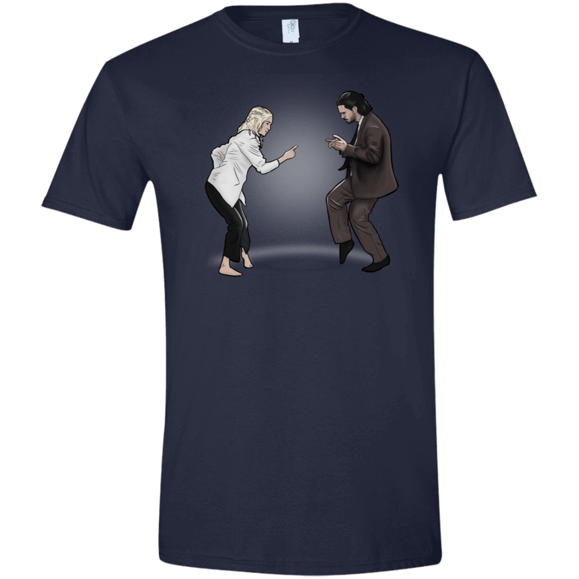 T-Shirts Navy / X-Small The Ballad of Jon and Dany Men's Semi-Fitted Softstyle