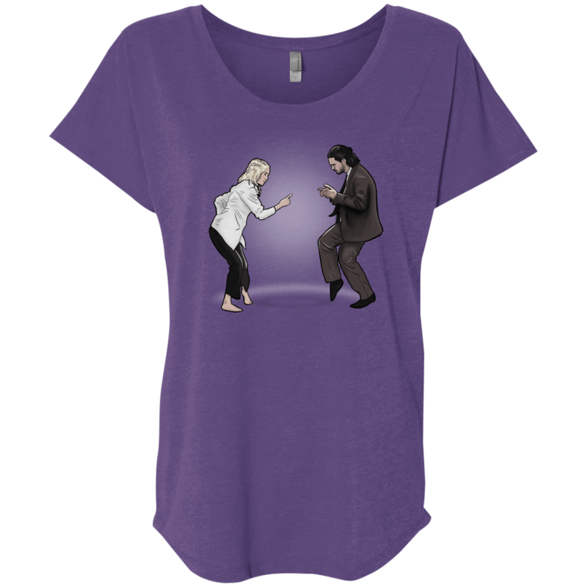 T-Shirts Purple Rush / X-Small The Ballad of Jon and Dany Triblend Dolman Sleeve