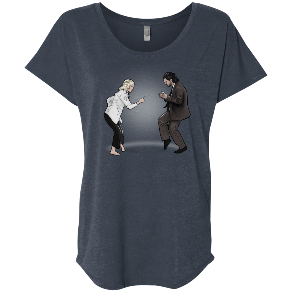 T-Shirts Vintage Navy / X-Small The Ballad of Jon and Dany Triblend Dolman Sleeve