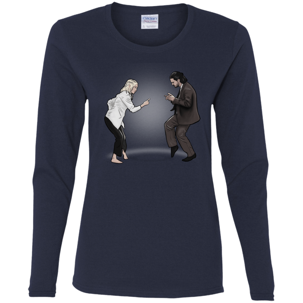 T-Shirts Navy / S The Ballad of Jon and Dany Women's Long Sleeve T-Shirt