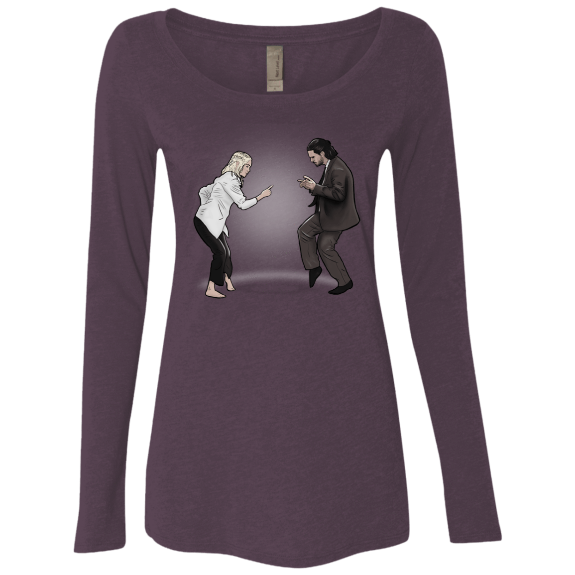 T-Shirts Vintage Purple / S The Ballad of Jon and Dany Women's Triblend Long Sleeve Shirt
