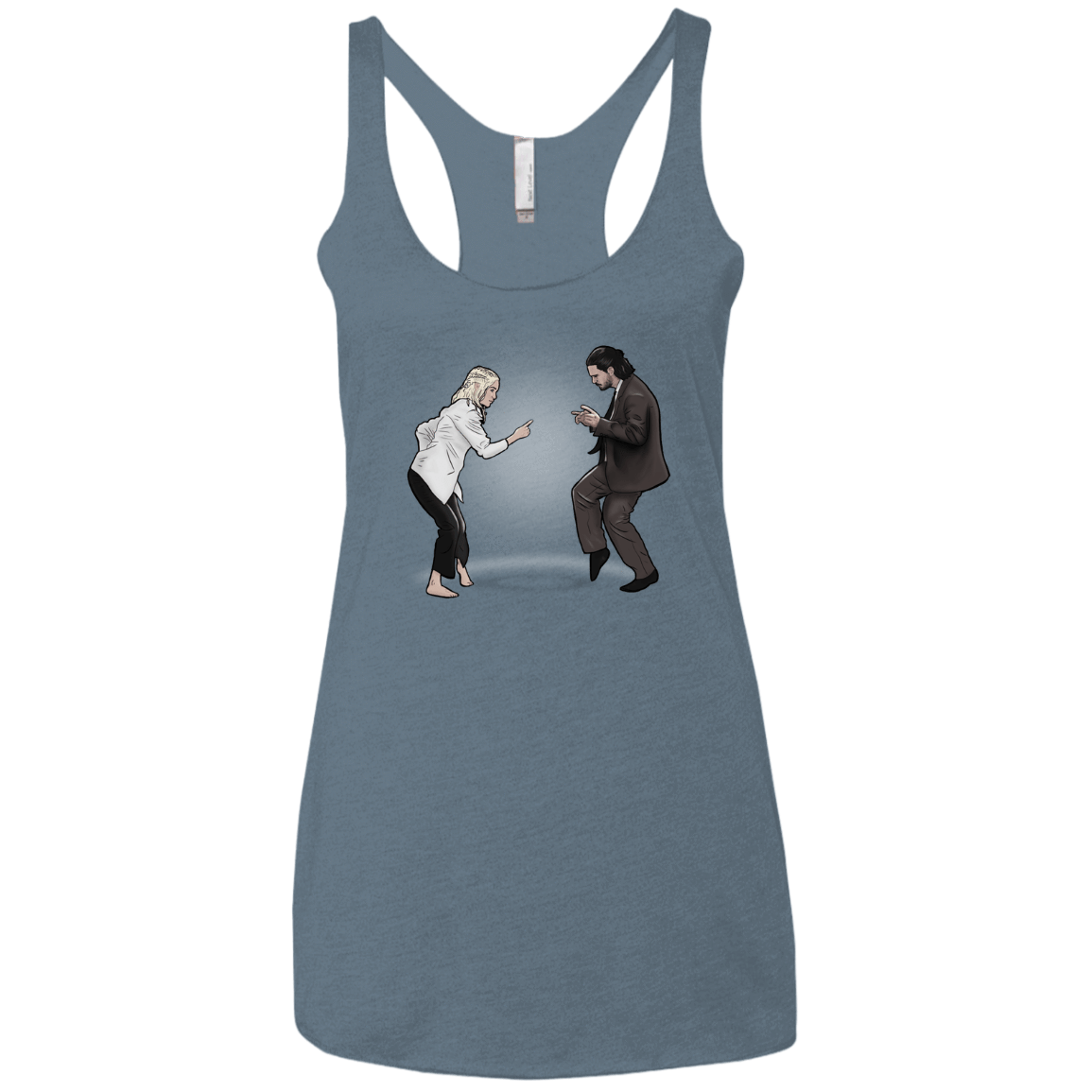 T-Shirts Indigo / X-Small The Ballad of Jon and Dany Women's Triblend Racerback Tank
