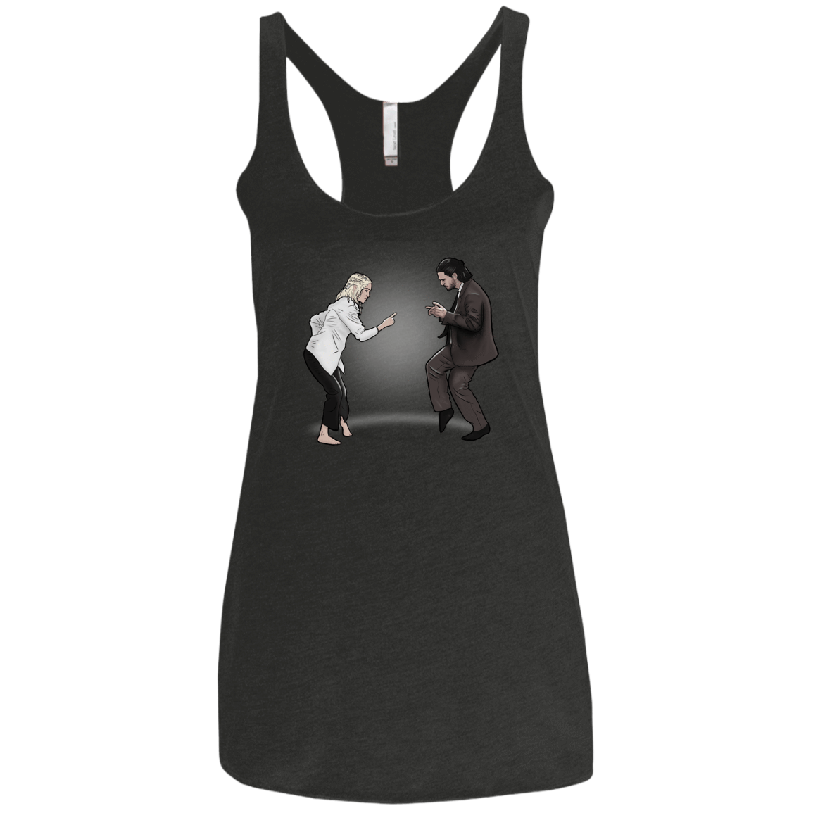 T-Shirts Vintage Black / X-Small The Ballad of Jon and Dany Women's Triblend Racerback Tank