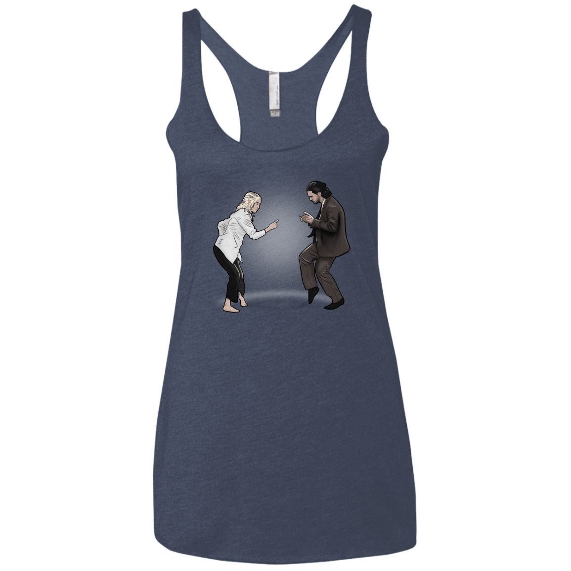 T-Shirts Vintage Navy / X-Small The Ballad of Jon and Dany Women's Triblend Racerback Tank