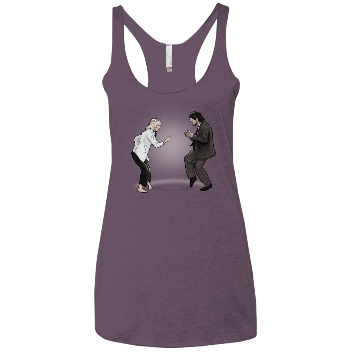 T-Shirts Vintage Purple / X-Small The Ballad of Jon and Dany Women's Triblend Racerback Tank