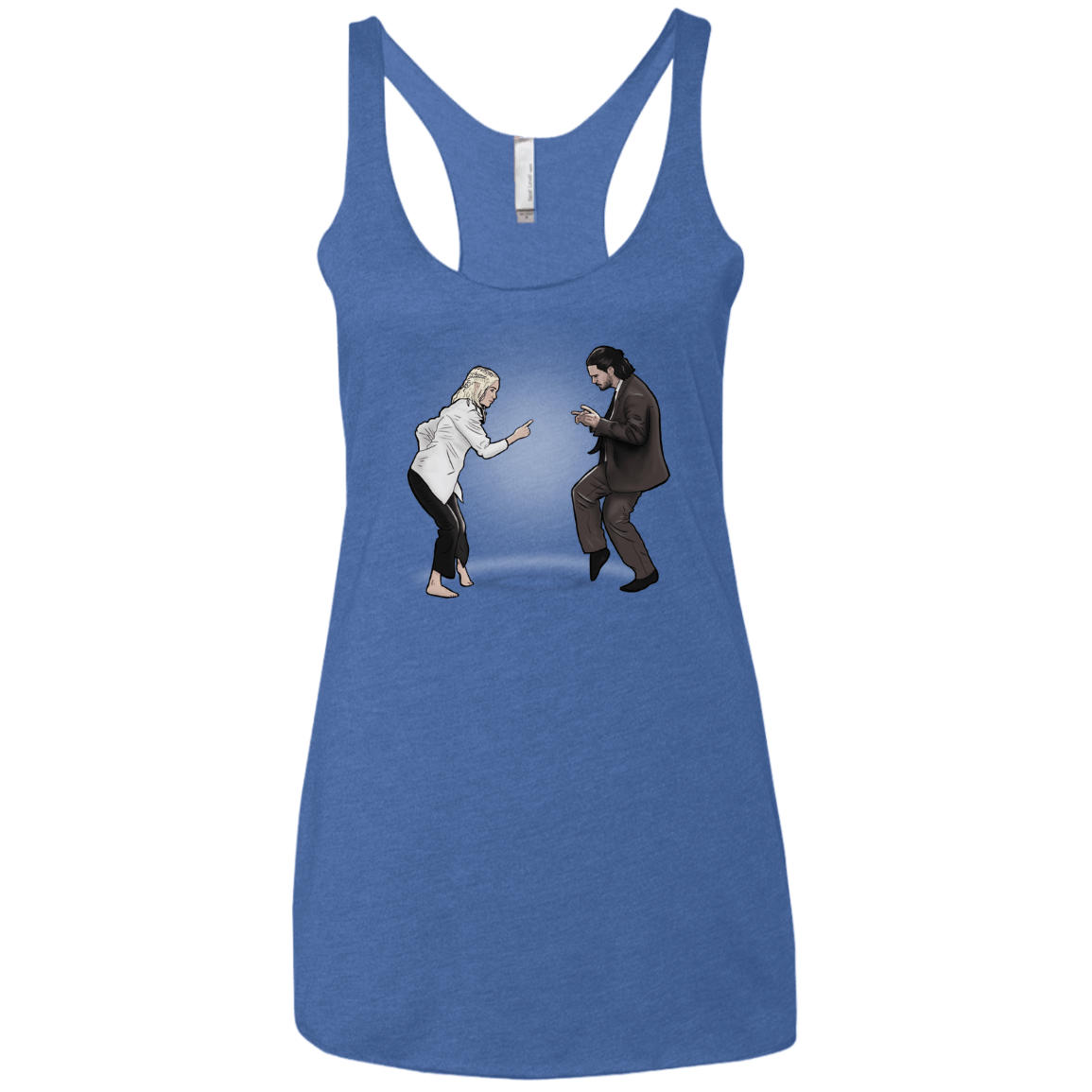 T-Shirts Vintage Royal / X-Small The Ballad of Jon and Dany Women's Triblend Racerback Tank