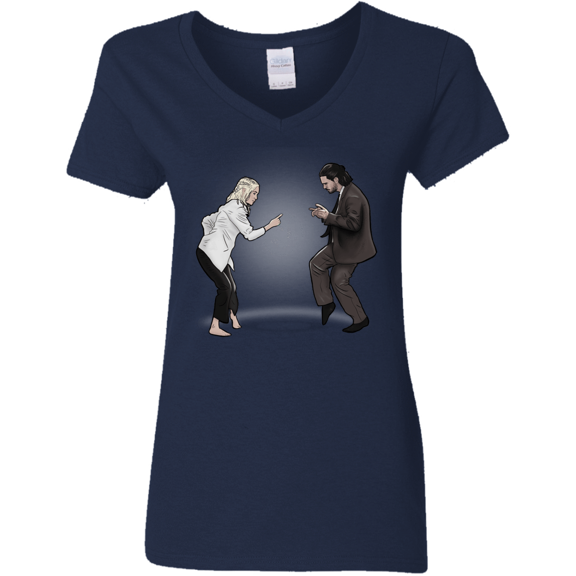 T-Shirts Navy / S The Ballad of Jon and Dany Women's V-Neck T-Shirt