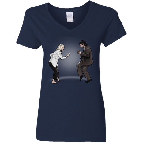 T-Shirts Navy / S The Ballad of Jon and Dany Women's V-Neck T-Shirt