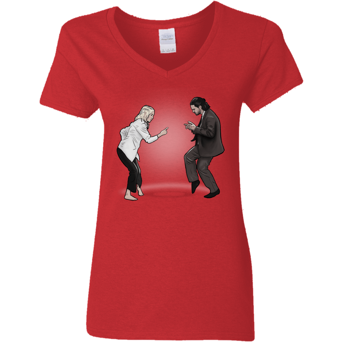 T-Shirts Red / S The Ballad of Jon and Dany Women's V-Neck T-Shirt