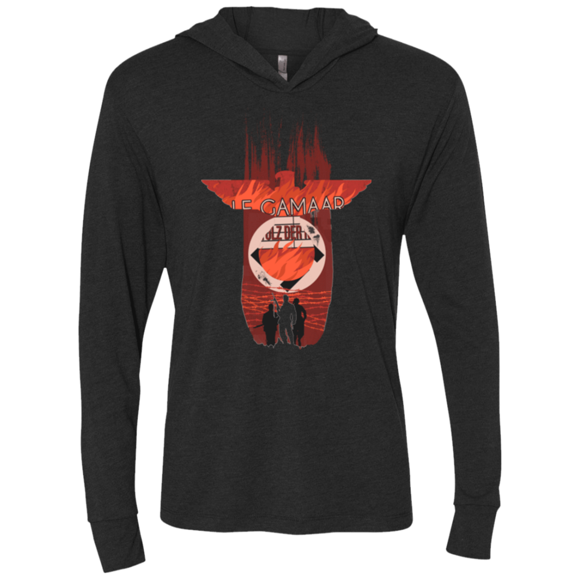 T-Shirts Vintage Black / X-Small The Basterds Triblend Long Sleeve Hoodie Tee