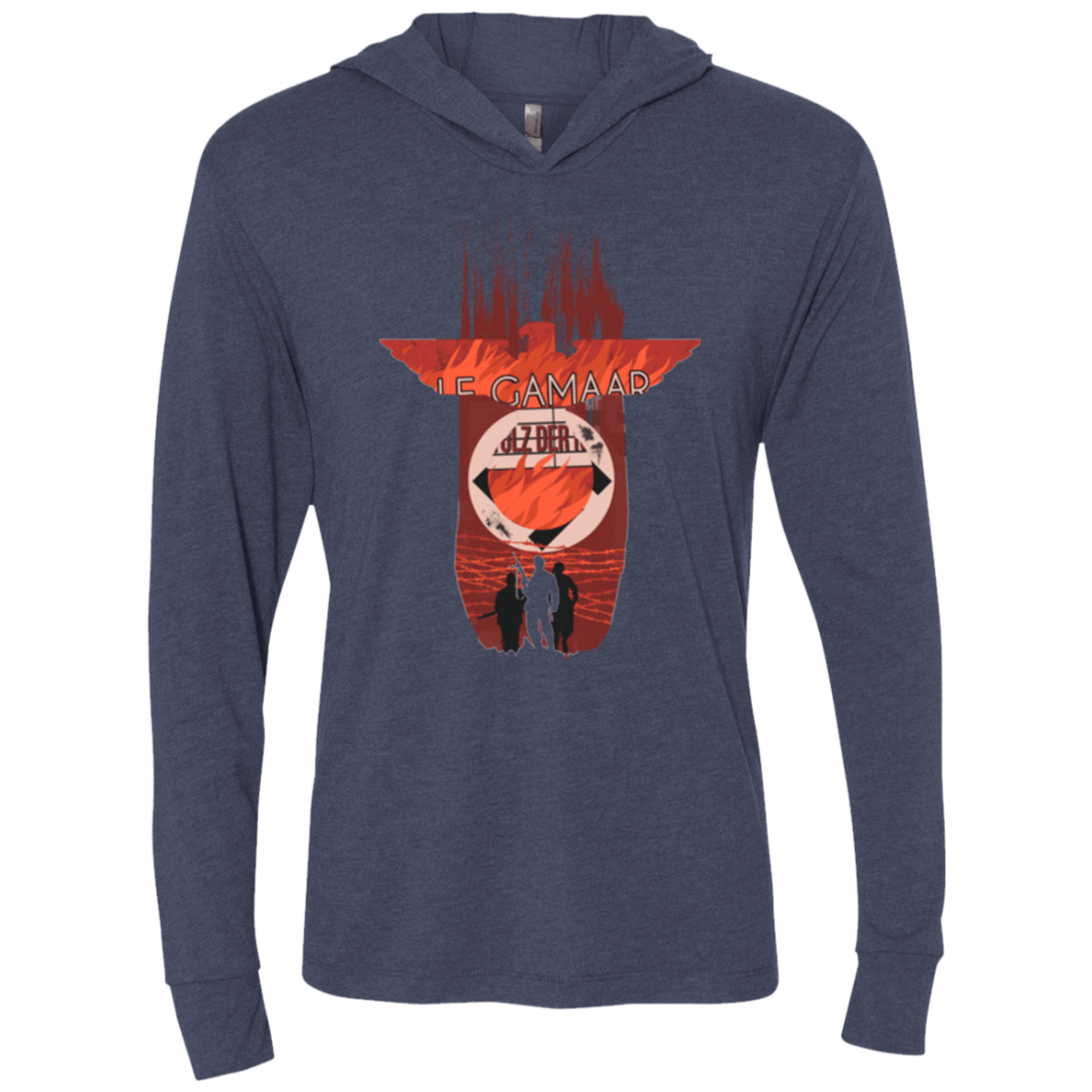 T-Shirts Vintage Navy / X-Small The Basterds Triblend Long Sleeve Hoodie Tee