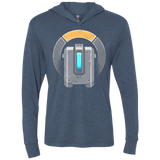 T-Shirts Indigo / X-Small The Battle Automaton Triblend Long Sleeve Hoodie Tee