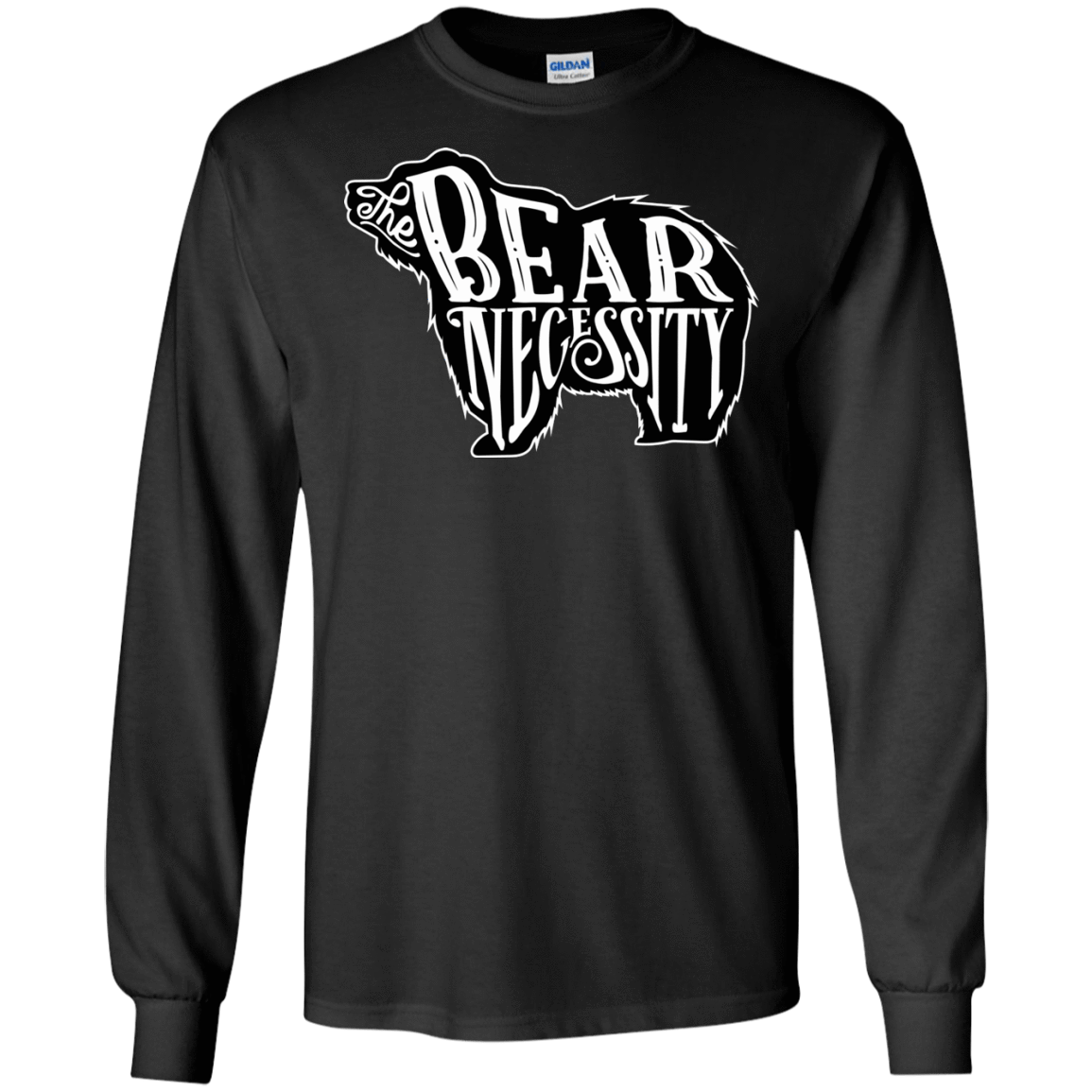 T-Shirts Black / S The Bear Necessity Men's Long Sleeve T-Shirt